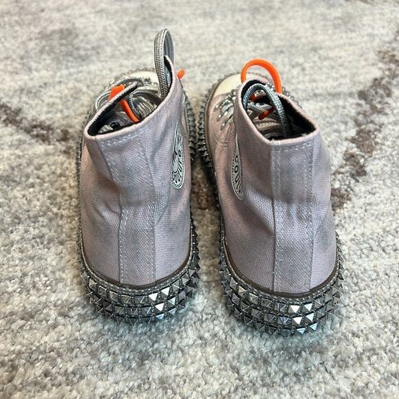 Nan-Ku Couture Cruise Studded Hi Top Sneakers With Crystals Light Pink US 7 - Picture 5 of 11